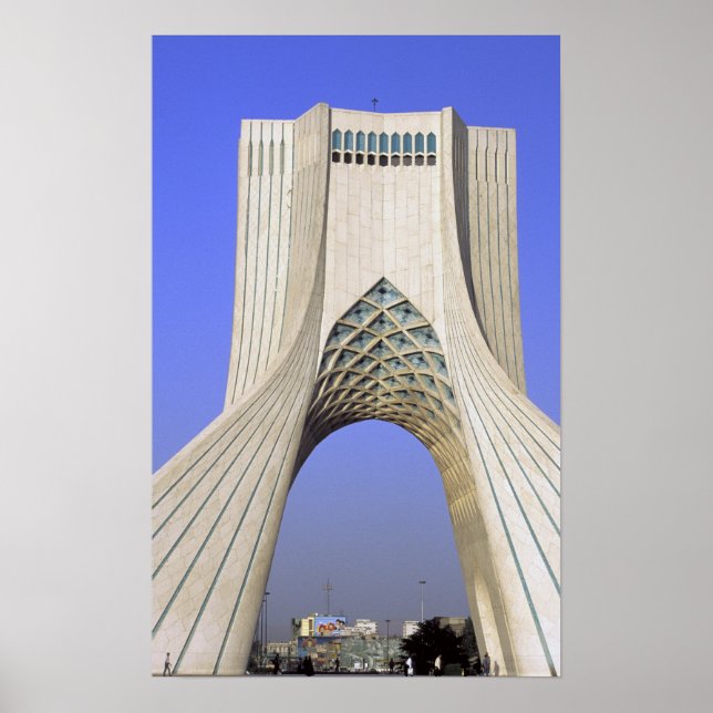 Asia, Iran, Tehran. Freedom Monument in Azadi Poster (Front)