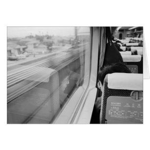 Asia, Japan. Aboard the Shinkansen Bullet Train Cards