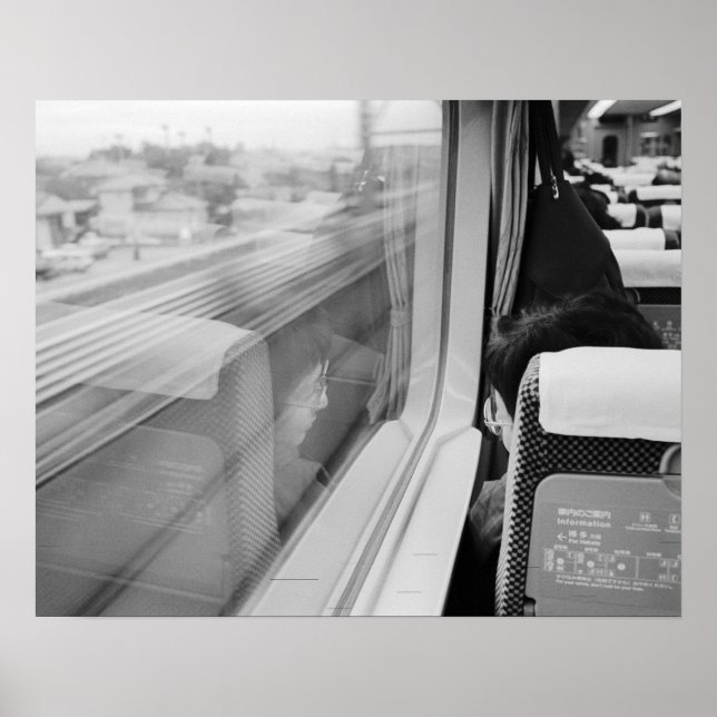 Asia, Japan. Aboard the Shinkansen Bullet Train Poster (Front)