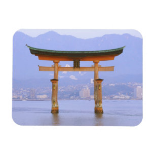 Asia, Japan, Hiroshima. Mivaiima. Torii Gate Magnet