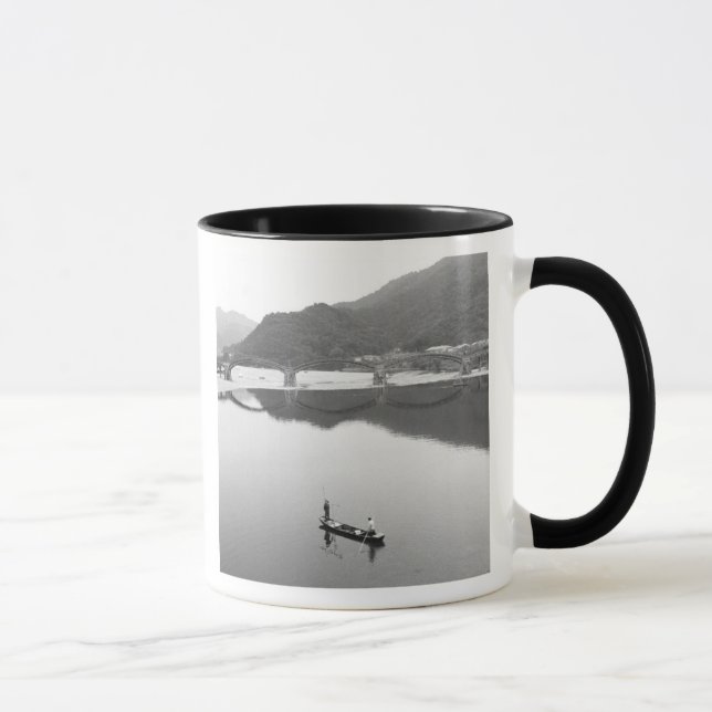 Asia, Japan, Iwakuni. Fishermen and historic 2 Mug (Right)