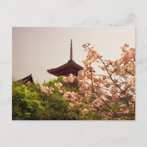 Asia Japan Kyoto Kiyomizu temple in spring Postcard