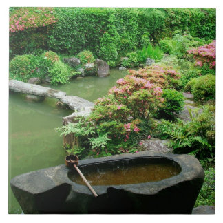 Asia, Japan, Kyoto. Zen Garden Ceramic Tile