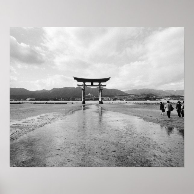 Asia, Japan, Myajima. The Torri Gate Poster (Front)