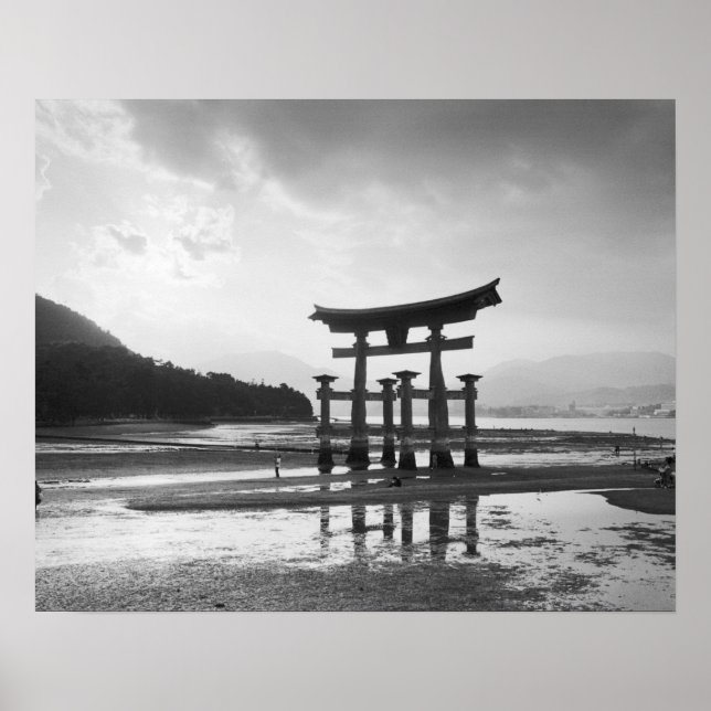 Asia, Japan, Myajima. Torri Gate Poster (Front)