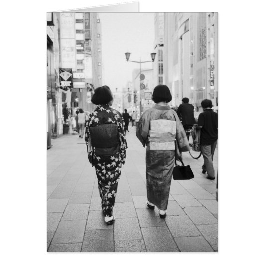 Asia, Japan, Tokyo. Geishas on the Ginza. (Front)