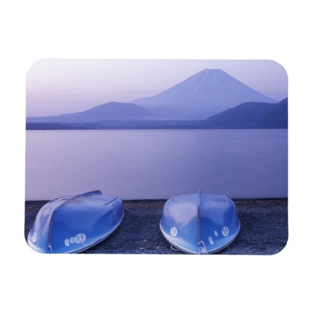 Asia, Japan, Yamanashi, Rowboats on Motosu Lake Magnet (Horizontal)