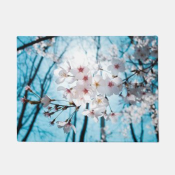 Asia Japanese Cherry Blossom Doormat by Wonderful12345 at Zazzle