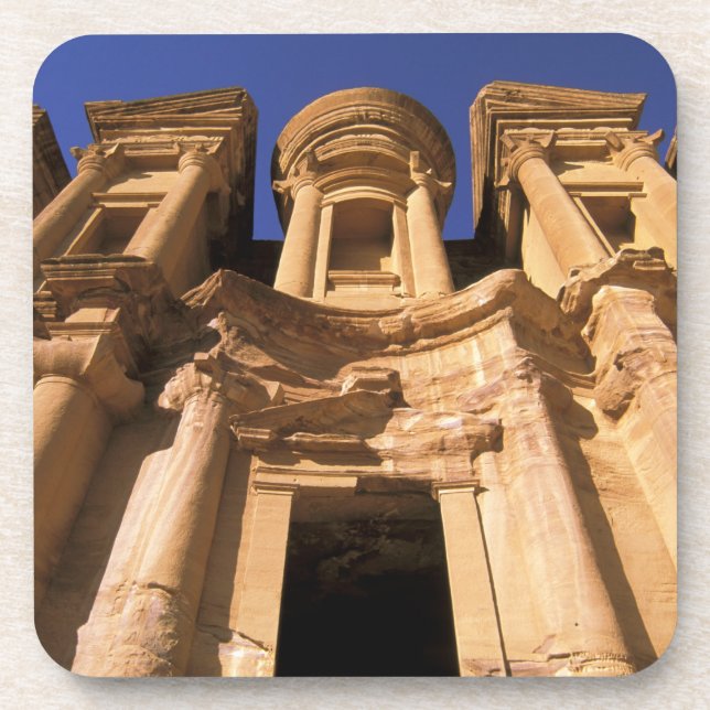 Asia, Jordan, Petra. El Deir, The Monastery. Coaster (Front)