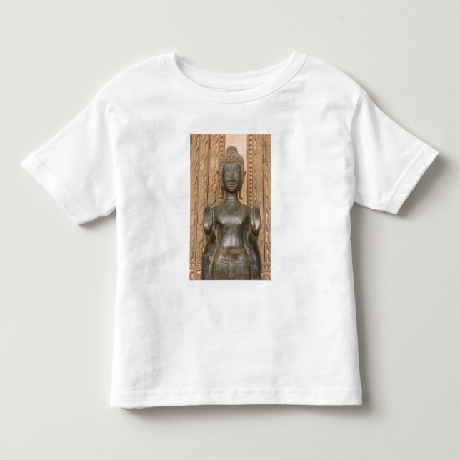 Asia, Laos, Vientiane, Bronze Buddha at Hawn Toddler T-shirt (Front)