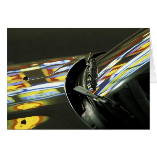 Asia, Malaysia, Melaka. Neon reflections in car (Front Horizontal)