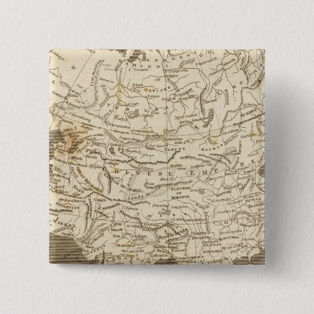 Asia Map by Arrowsmith Pinback Button (Front)