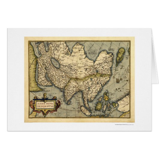 Asia Map By Ortelius 1570 Cards (Front Horizontal)