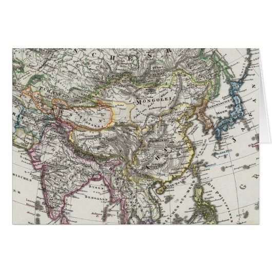 Asia Map by Stieler Cards (Front Horizontal)