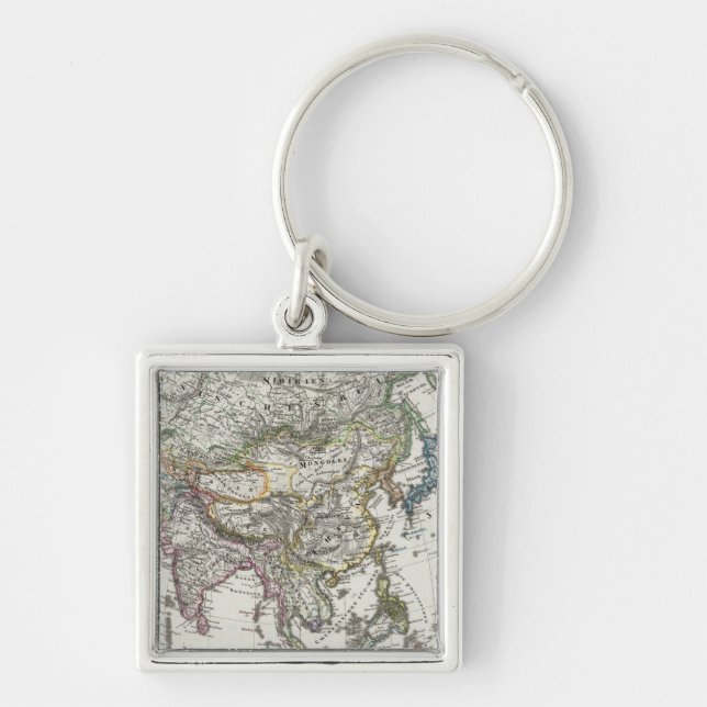 Asia Map by Stieler Keychain (Front)