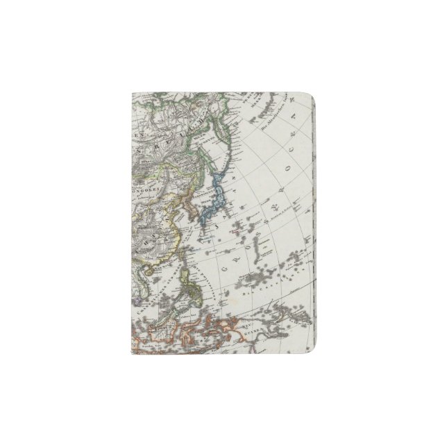 Asia Map by Stieler Passport Holder (Front)