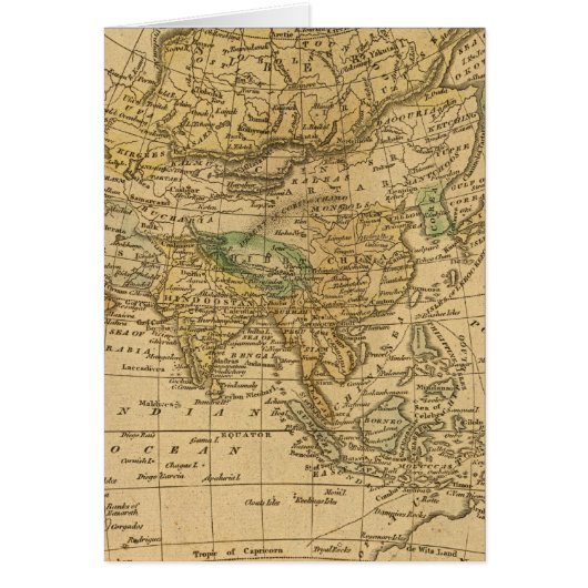 Asia Map by Worcester Cards (Front)
