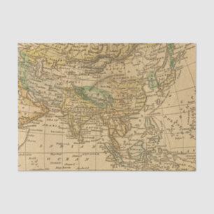Asia  Map by Worcester Tissue Paper