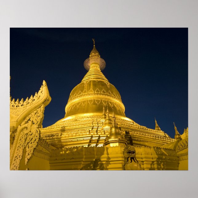 Asia, Maynmar, Yangon, Buddhist temple in Yangon Poster (Front)