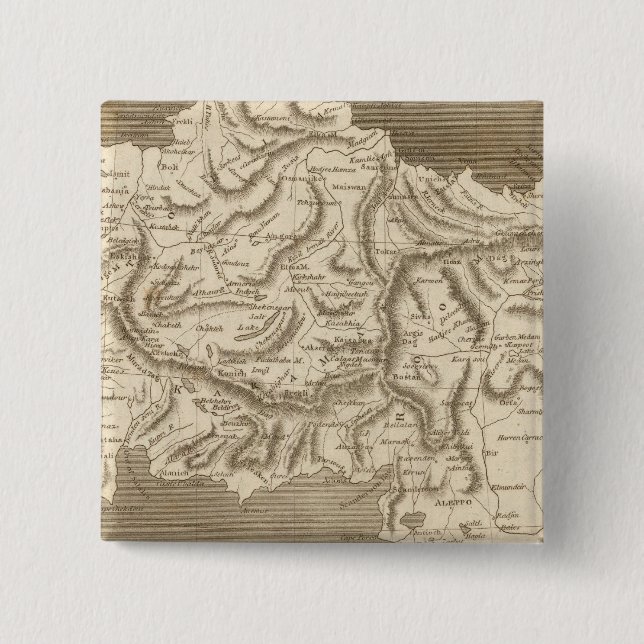 Asia Minor Map by Arrowsmith Pinback Button (Front)