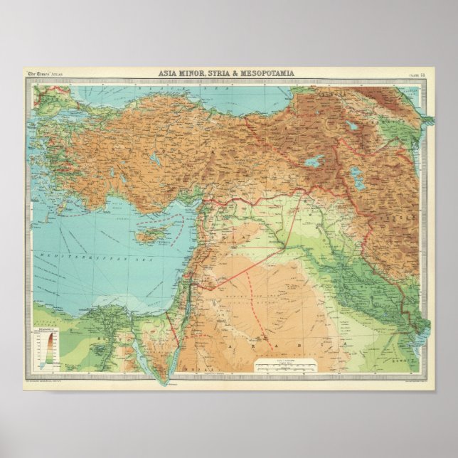 Asia Minor, Syria & Mesopotamia Poster (Front)