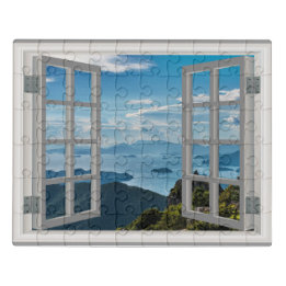 Asia Mountains Amazing View Fab Ocean Jigsaw Puzzle