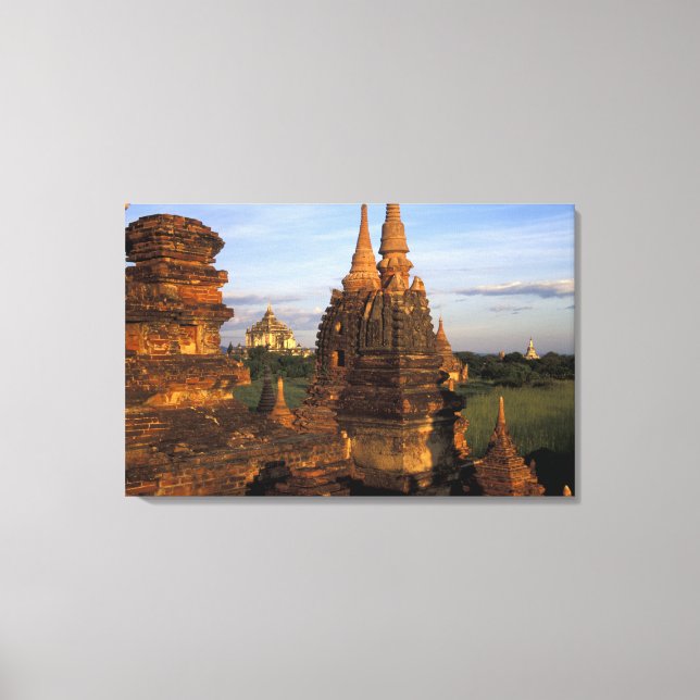 Asia, Myanmar, Bagan. Ancient temples and Canvas Print (Front)