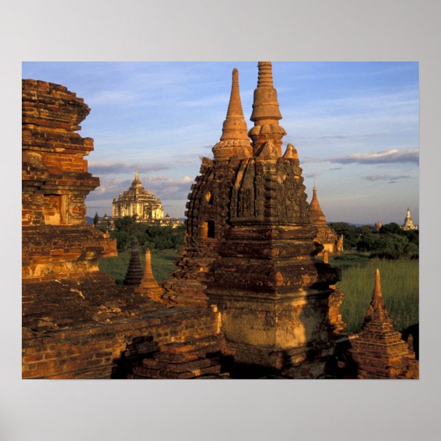 Asia, Myanmar, Bagan. Ancient temples and Poster (Front)