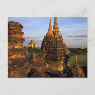 Asia, Myanmar, Bagan. Former temples and Postcard