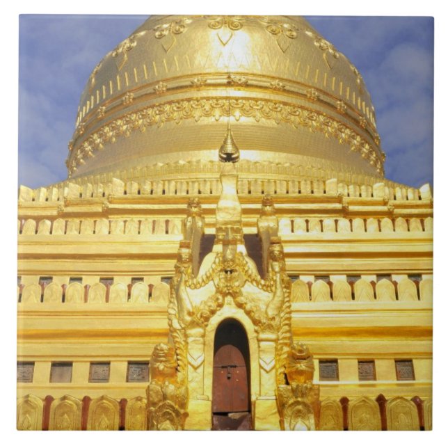 Asia, Myanmar (Burma), Bagan (Pagan). The Shwe Ceramic Tile (Front)