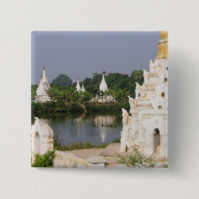 Asia, Myanmar (Burma), Mandalay. A buddhist Button (Front)