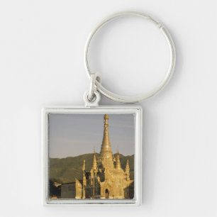 Asia, Myanmar, Inle Lake. Pagodas. Keychain