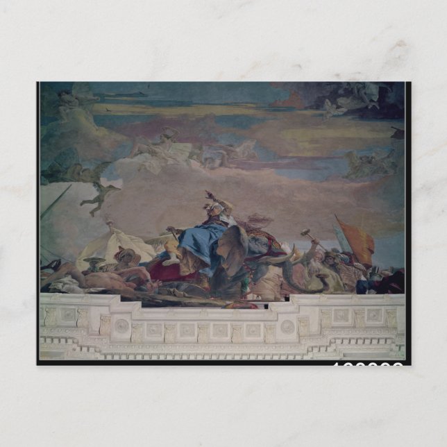 Asia, one of Four Continents from the ceiling Postcard (Front)