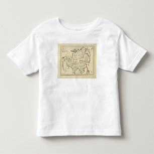 Asia outline map toddler t-shirt