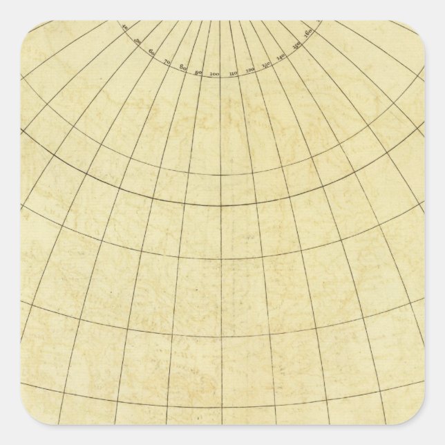 Asia Outline Square Sticker (Front)