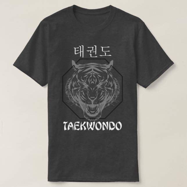 Asia Sport Tiger Martial Arts Taekwondo T-Shirt (Design Front)