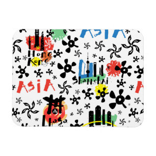 Asia Symbols Pattern Magnet