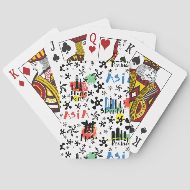 Asia | Symbols Pattern Poker Cards (Back)