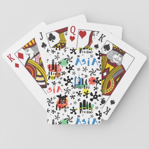 Asia  Symbols Pattern Poker Cards