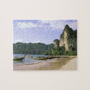Asia, Thailand, Krabi. West Railay Beach, long Jigsaw Puzzle