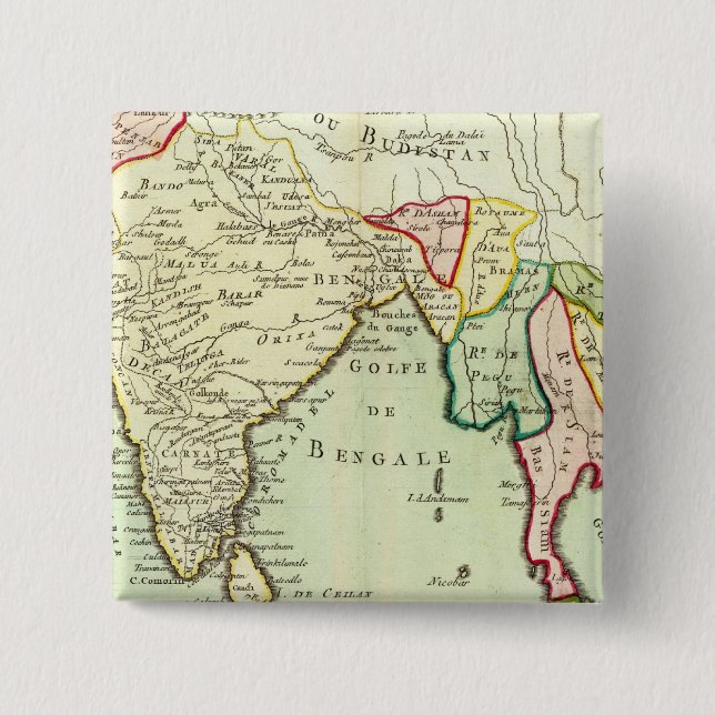 Asia, Thailand Pinback Button (Front)