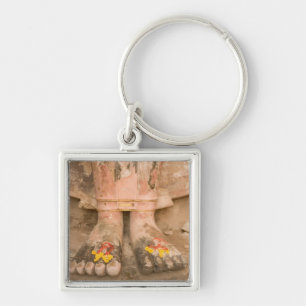 Asia Thailand, Sukhothai, Buddha's feet and Keychain