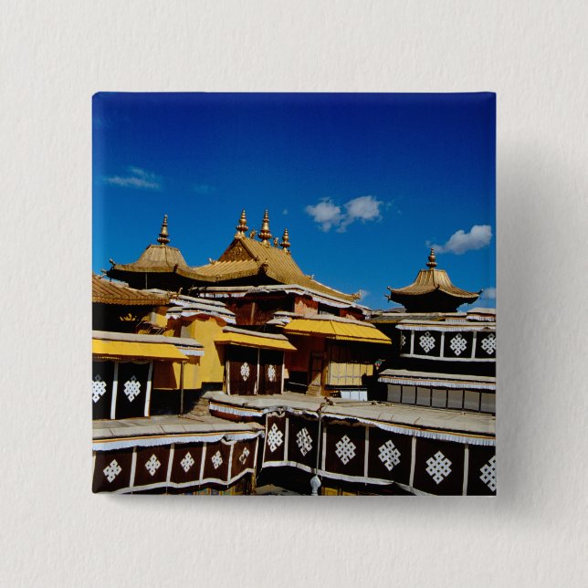 Asia, Tibet, Lhasa, Potala Palace aka Red Pinback Button (Front)