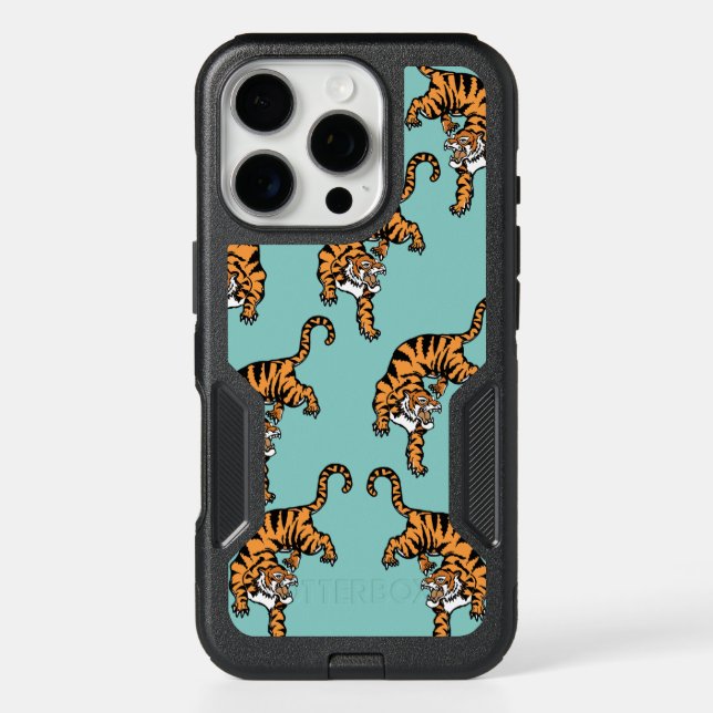 Asia Tiger Pattern Otterbox iPhone Case (Back)
