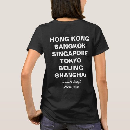 Asia Tour Hong Kong Beijing Bangkok Custom City T_Shirt
