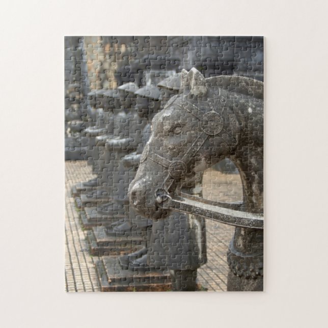 Asia, Vietnam. Figurines and horse statues Jigsaw Puzzle (Vertical)