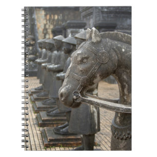 Asia, Vietnam. Figurines and horse statues Notebook