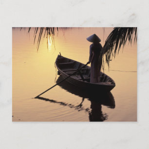 Asia, Vietnam, Mekong Delta, Can Tho. Evening Postcard