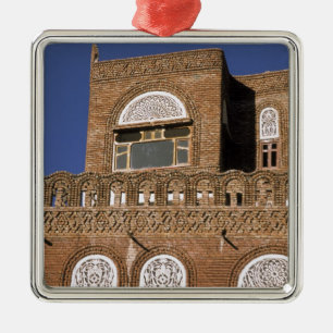Asia, Yemen, Sana'a. Yemeni architecture detail. Metal Ornament