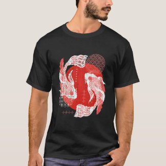 Asian Aesthetic Taisho Sanke Fish Pond Japanese Ko T-Shirt